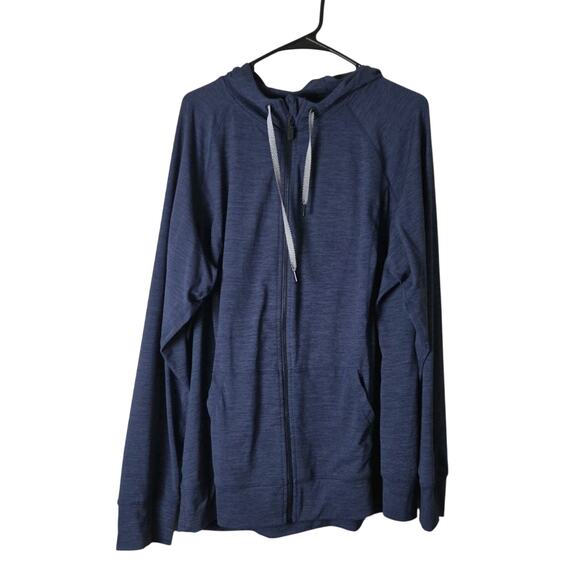 Torrid Happy Camper Full Zip Hoodie Sweatshirt Plus Size 3X Blue Super Soft - Picture 2 of 4